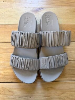 NWOT Sorel Women's Roaming™ Two Strap Slide Flat Sandal— size 10